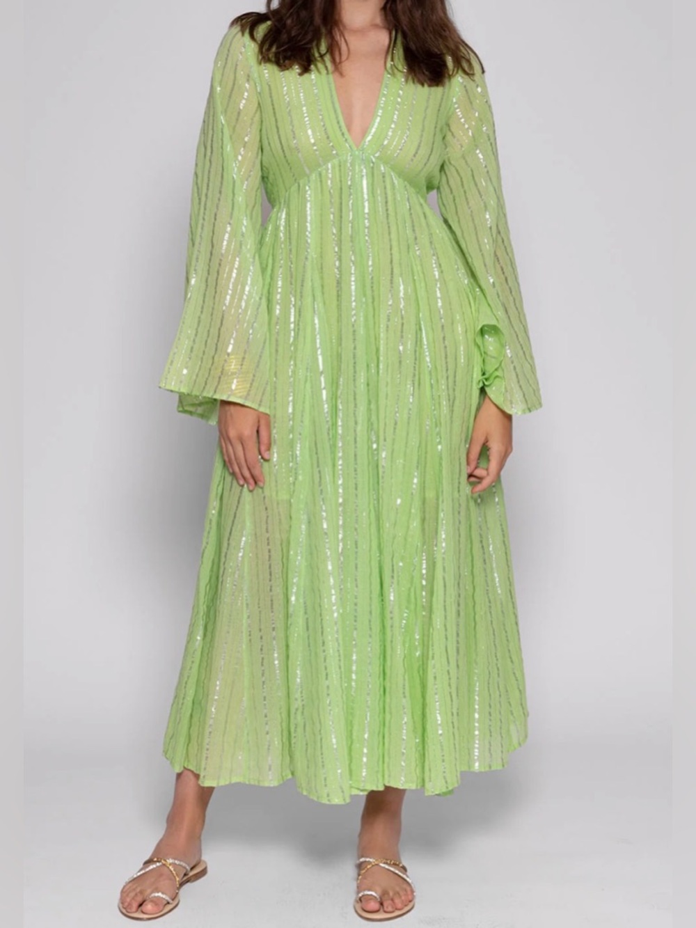 Sundress  MAUD LONG DRESS ATHENE LIME NWT Size XS/S Tall